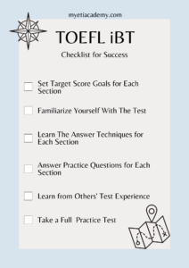 Free TOEFL checklist