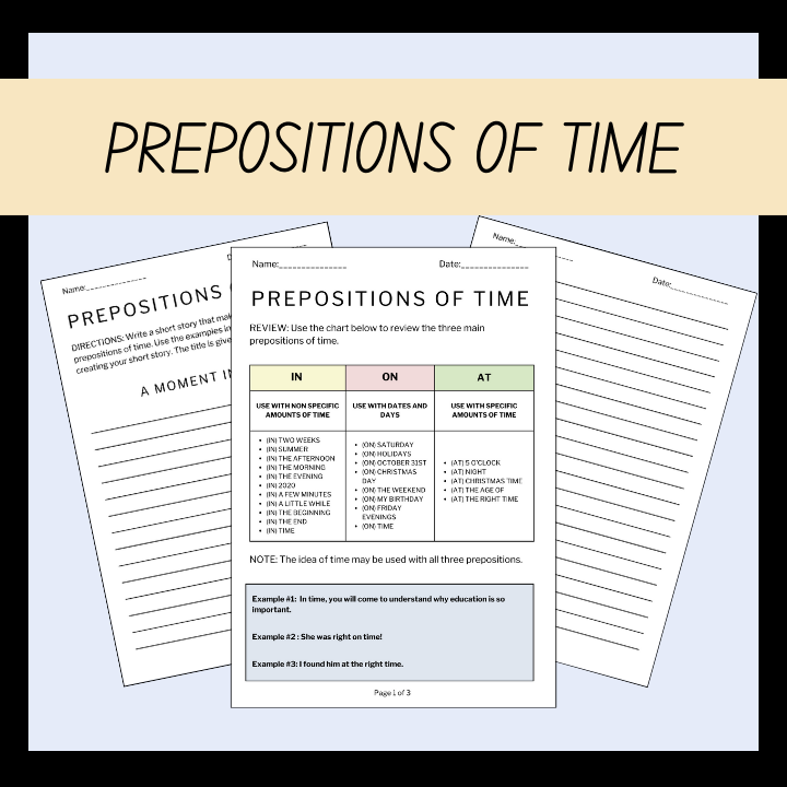 prepositions of time