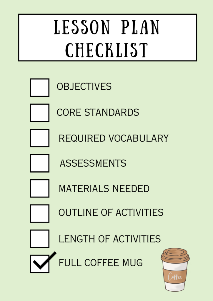 lesson plans checklist for teachers on canva