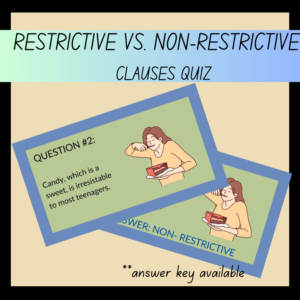 restrictive vs. non-restrictive presentation