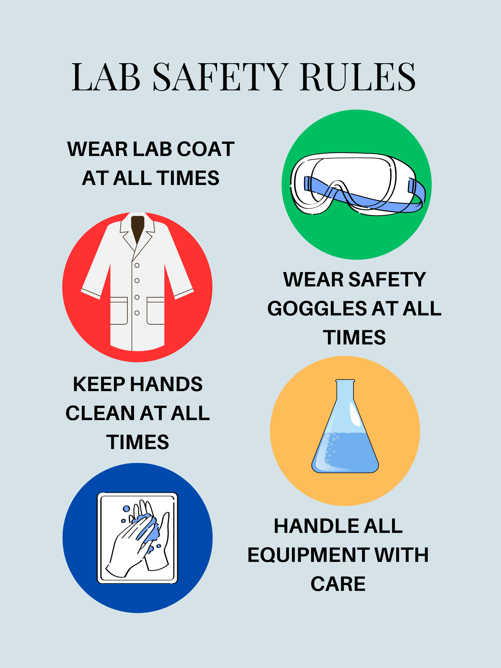 science safety rules poster