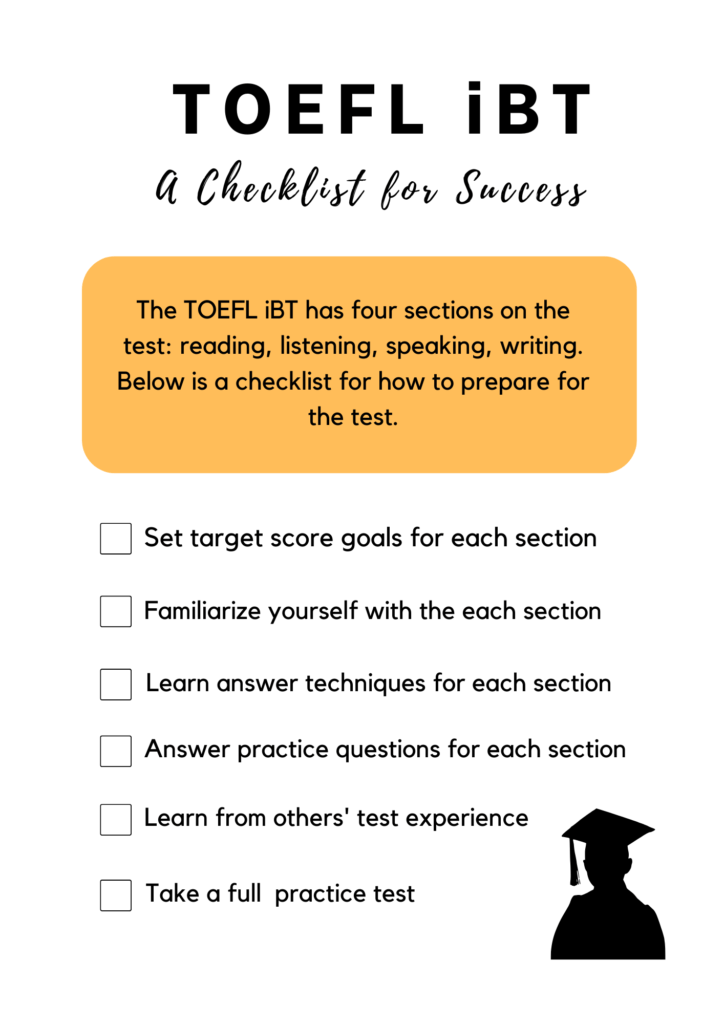 toefl ibt checklist