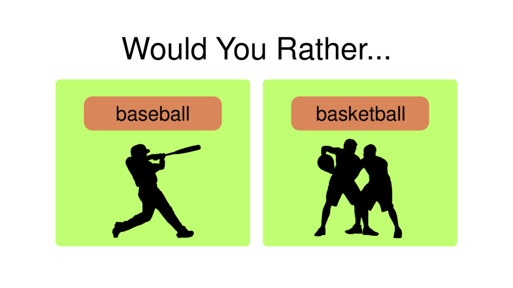 ice breaker sports flashcard