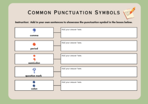 punctuation digital chart