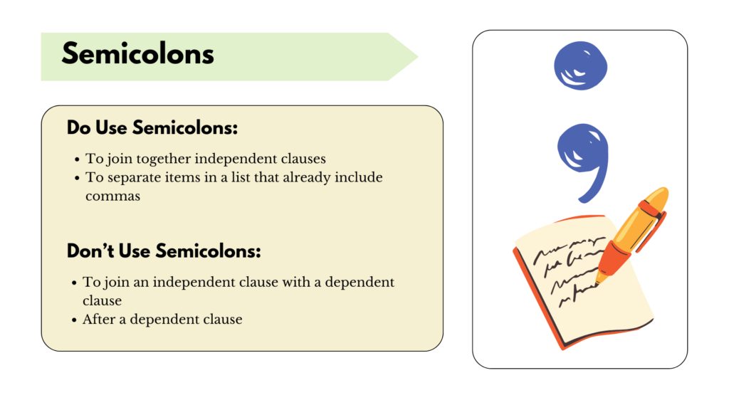 semicolon punctuation