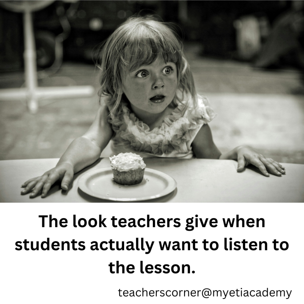 teacher meme about listening to the teacher