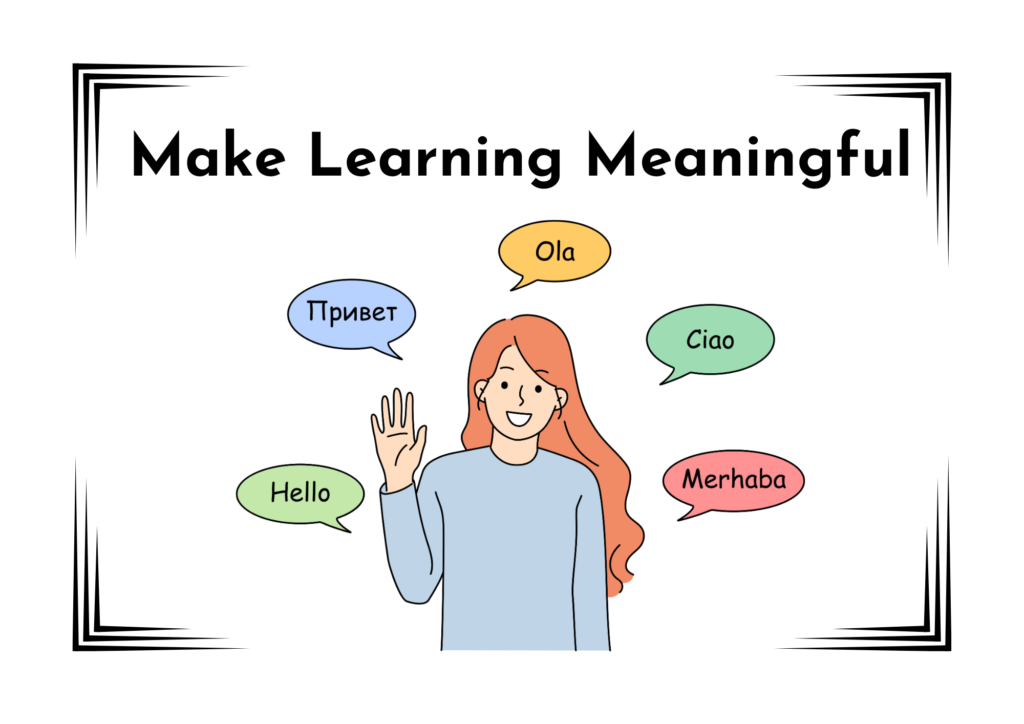 make learning meaningful flashcard